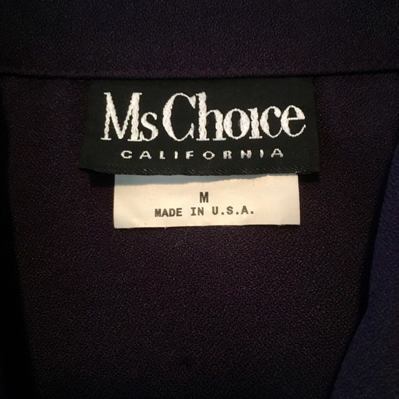 Ms Choice deep purple zip front blazer - Picture 4 of 5